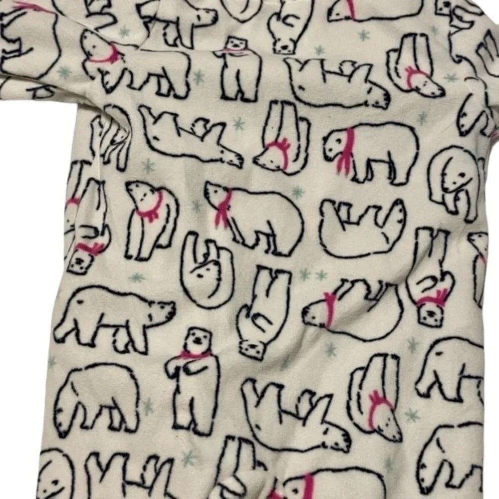 Carter’s Polar Bear Winter Fleece Onesie Full Zip Size 3m